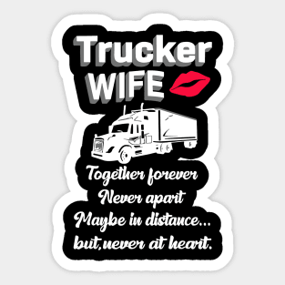 Trucker Wife Truckers Wife Trucker's Wife Gift Women Sticker